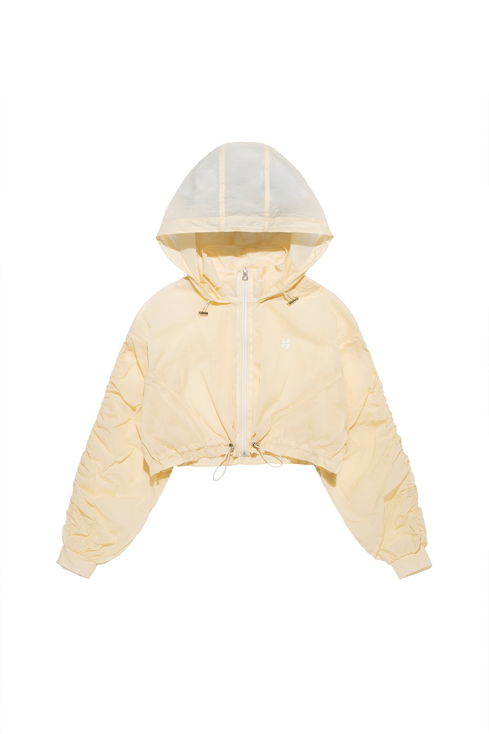 LOVEFORTY SHIRRING ACTIVE WIND BREAKER (YELLOW) RICHEZ