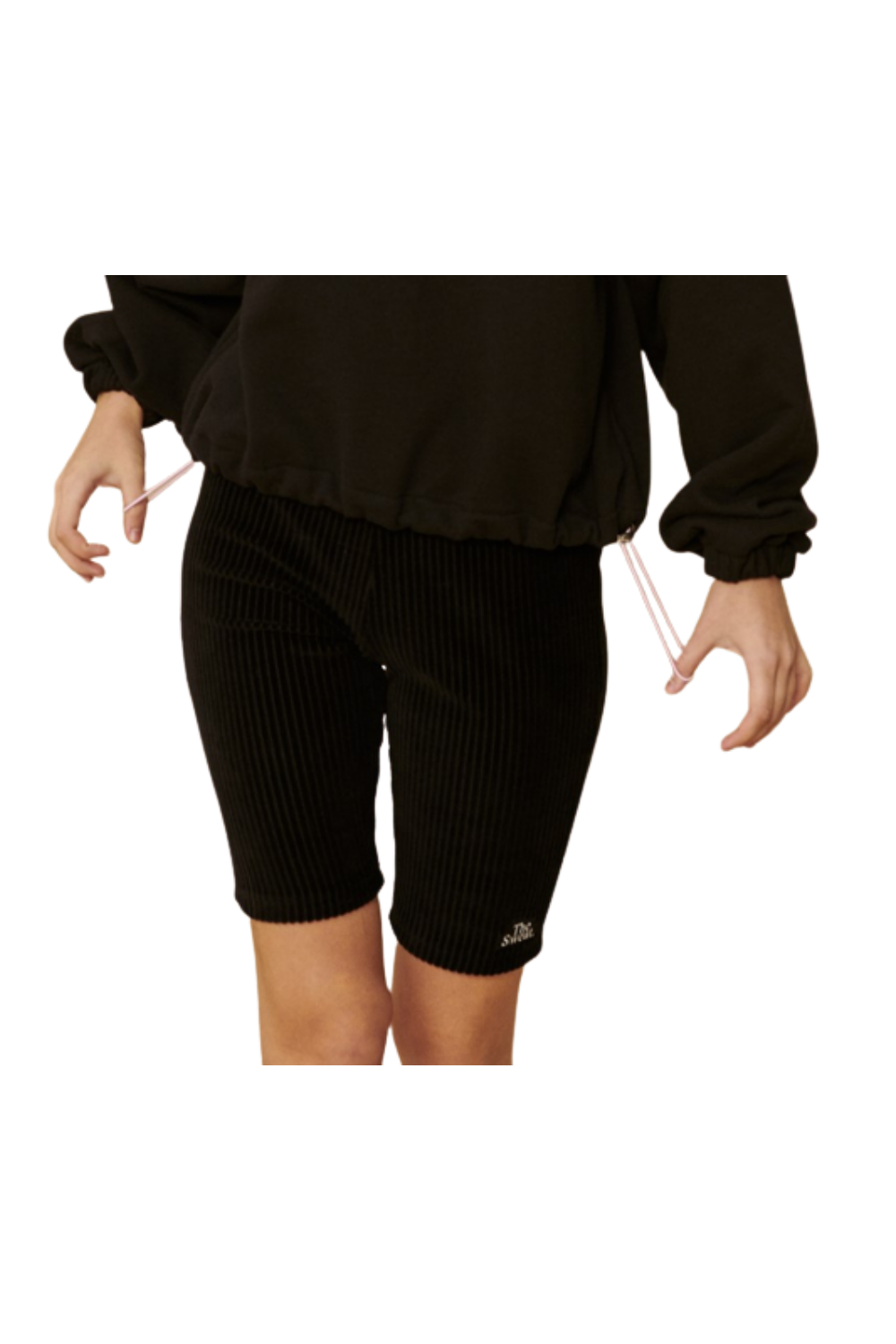 Corduroy Biker Shorts (BLACK) RICHEZ