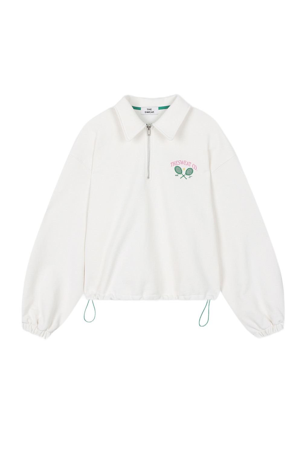 TENNIS Half Zip-up Sweatshirt (OFF-WHITE) RICHEZ