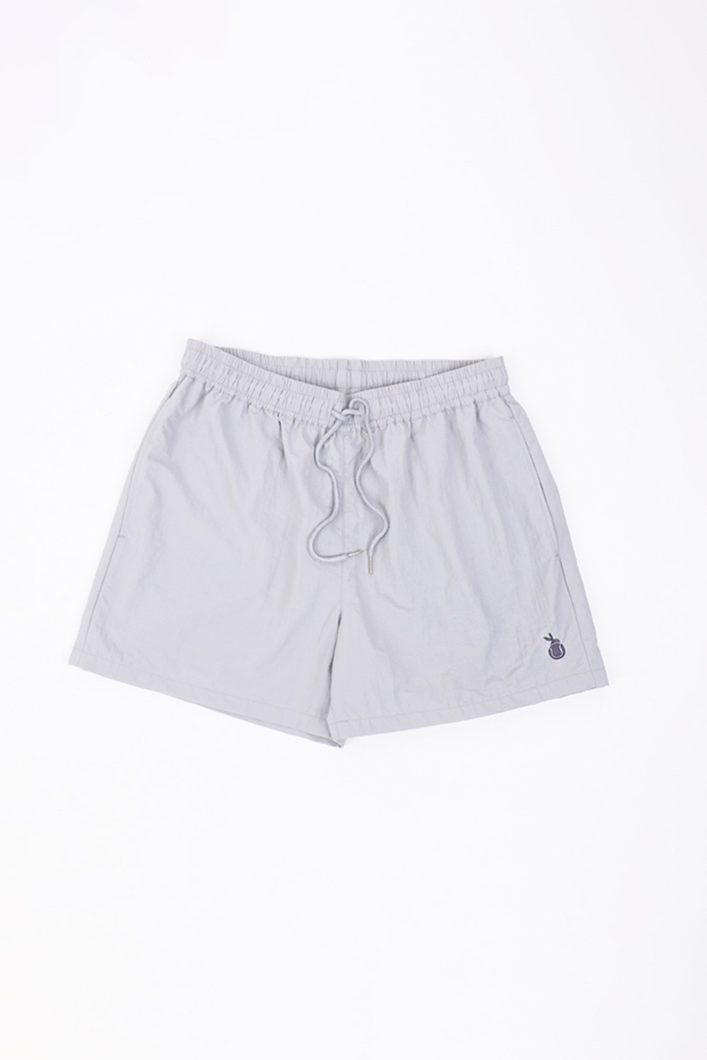 Clever Symbol Embroidered Athleisure Shorts  (Gray) RICHEZ