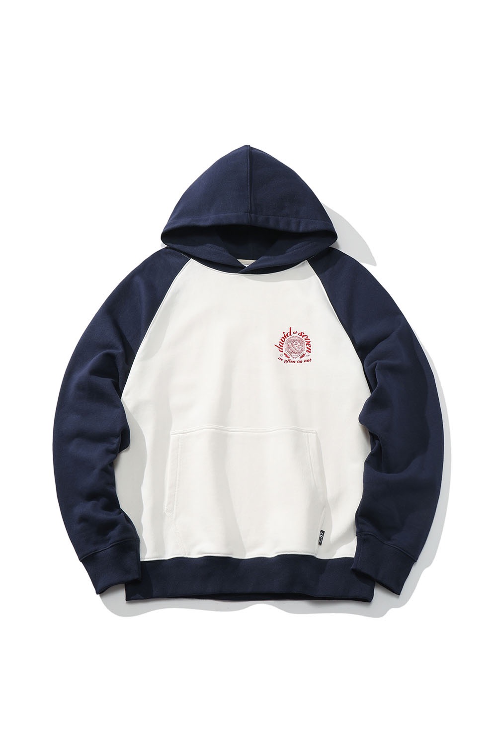 sunny-side up racket color block Hoodie (navy&amp;white) RICHEZ